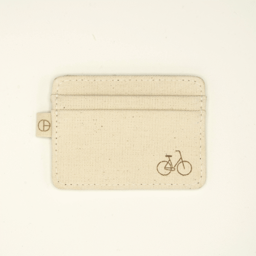 Cardholder – Omafiets Edition by CARDHEIR – laser-engraved Dutch bicycle icon, handmade in Amsterdam from sustainable materia