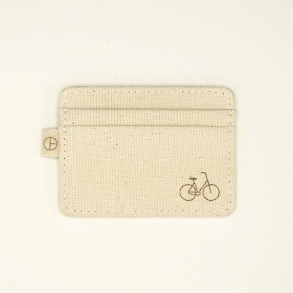 Cardholder – Omafiets Edition by CARDHEIR – laser-engraved Dutch bicycle icon, handmade in Amsterdam from sustainable materia