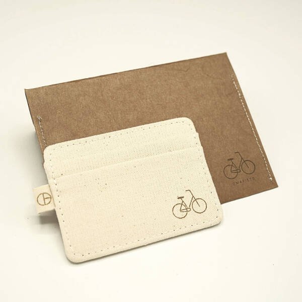 Cardholder with packaging – Omafiets Edition by CARDHEIR – handmade in Amsterdam with laser-engraved