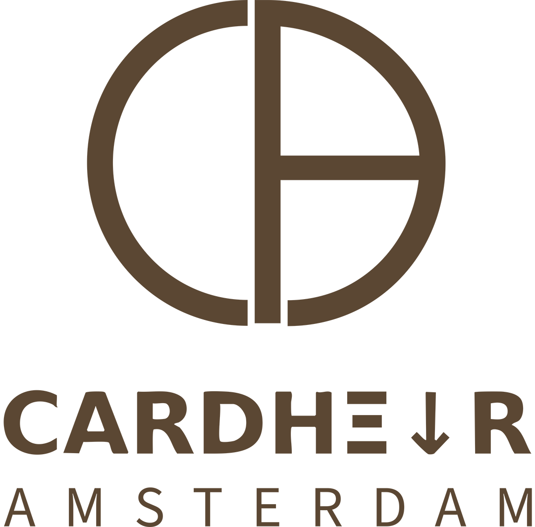 Primary of Official logo of CARDHΞ↓R – Sustainable Amsterdam-based cardholder brand.